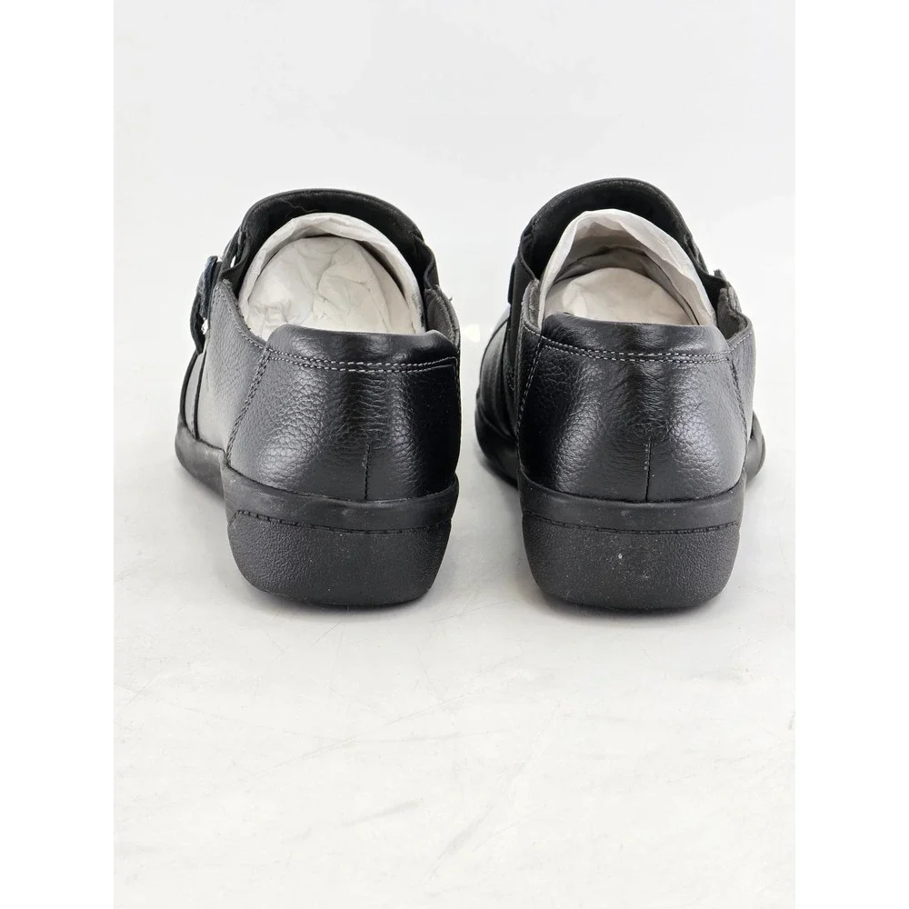 Clarks Collection Slip On Loafers Womens 10 Black Leather Ortholite - Excellent